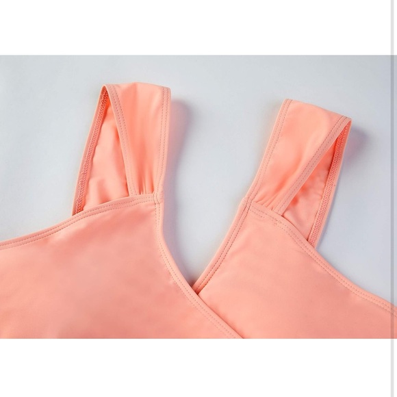 XL Women Ruffle Bikini Peplum V Neck Tankini Swimsuit - Picture 6 of 7